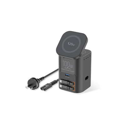 SKEGIC Nexus Pro 100W GaN Charging Station with 25W Wireless Charging