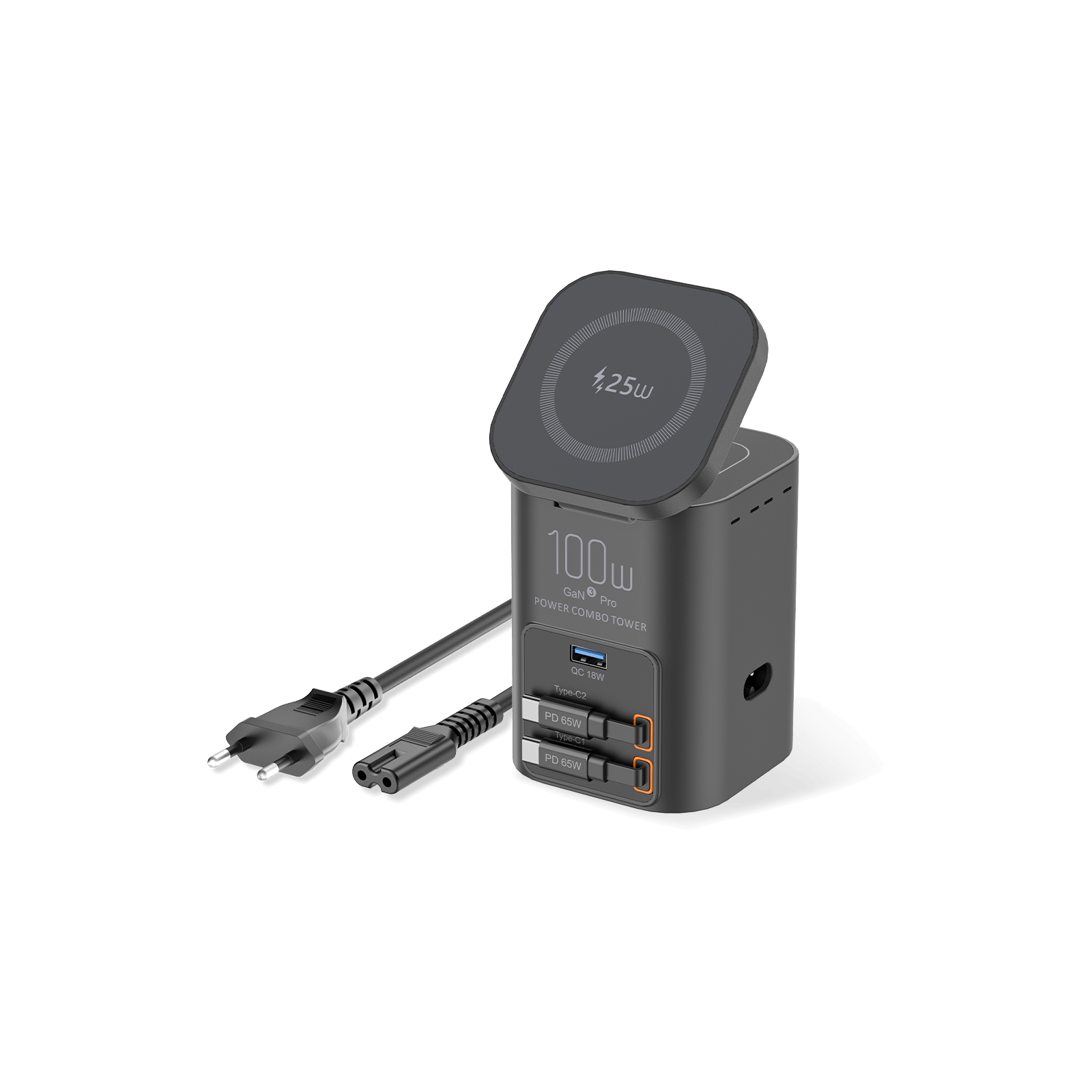 SKEGIC Nexus Pro 100W GaN Charging Station with 25W Wireless Charging