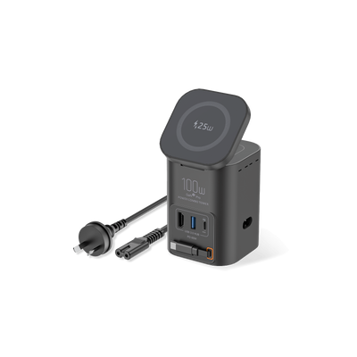 SKEGIC Nexus Hub 100W GaN Charging Station with HDMI & 25W Wireless Charging