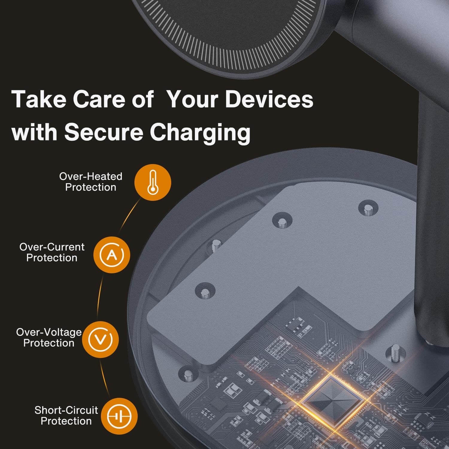 SKEGIC AirCool 4-in-1 Magnetic Wireless Charging Stand with Night Light (Qi2 25W, MagSafe-Compatible)