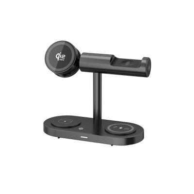 SKEGIC AirCool 4-in-1 Magnetic Wireless Charging Stand with Night Light (Qi2 25W, MagSafe-Compatible)