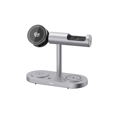 SKEGIC AirCool 4-in-1 Magnetic Wireless Charging Stand with Night Light (Qi2 25W, MagSafe-Compatible)