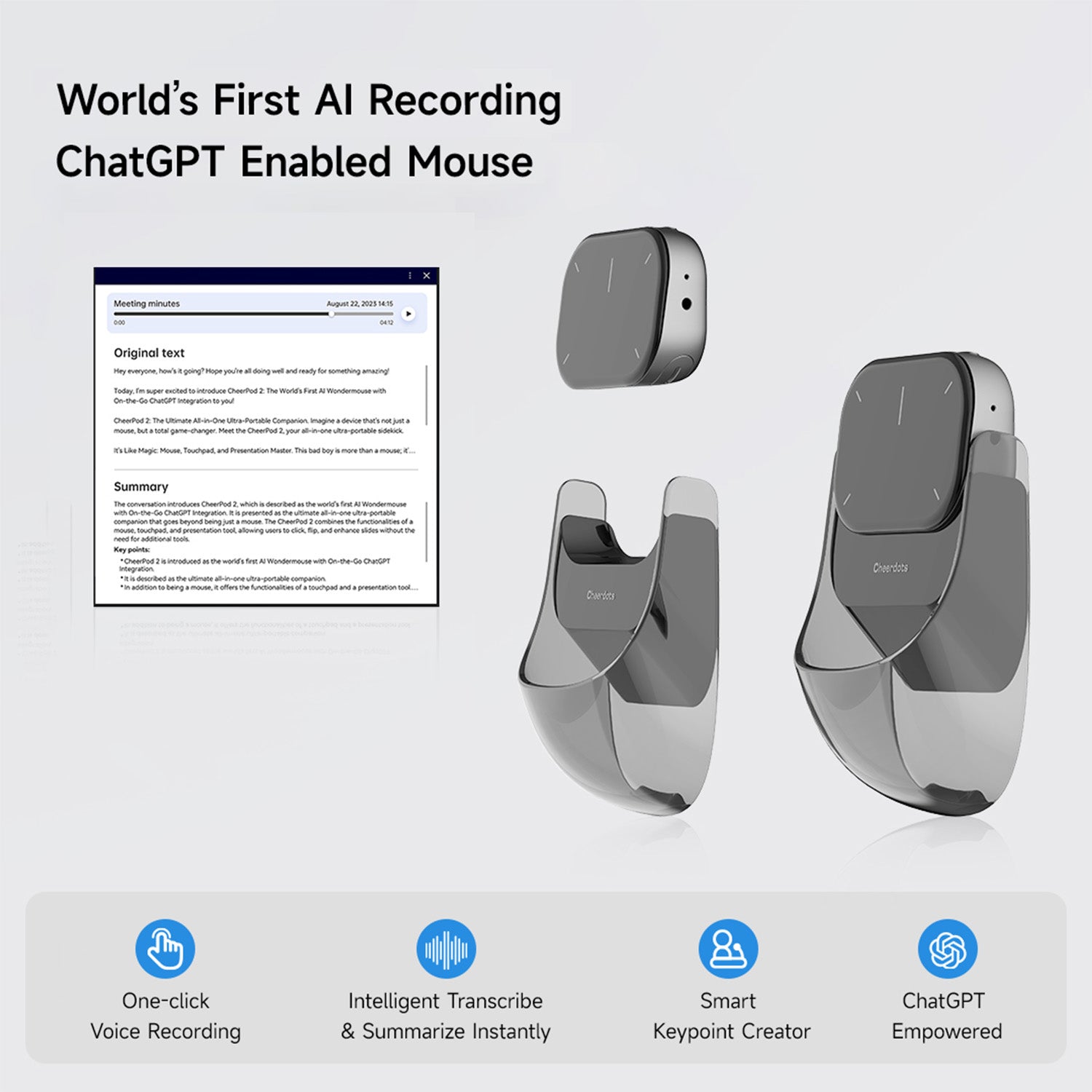 Cheerdots2 | Multifunctional Detachable Air Mouse